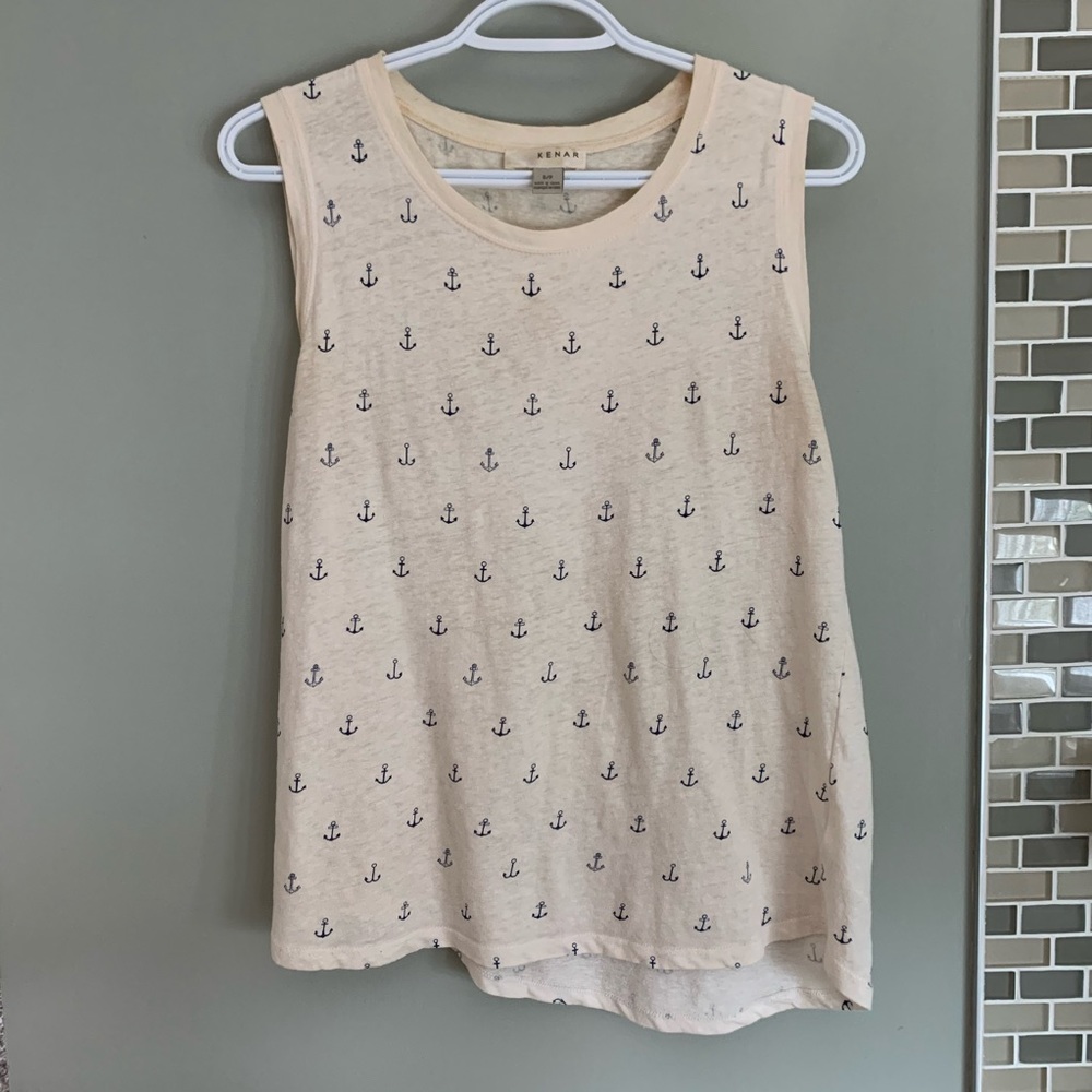 kenar sleeveless anchor top